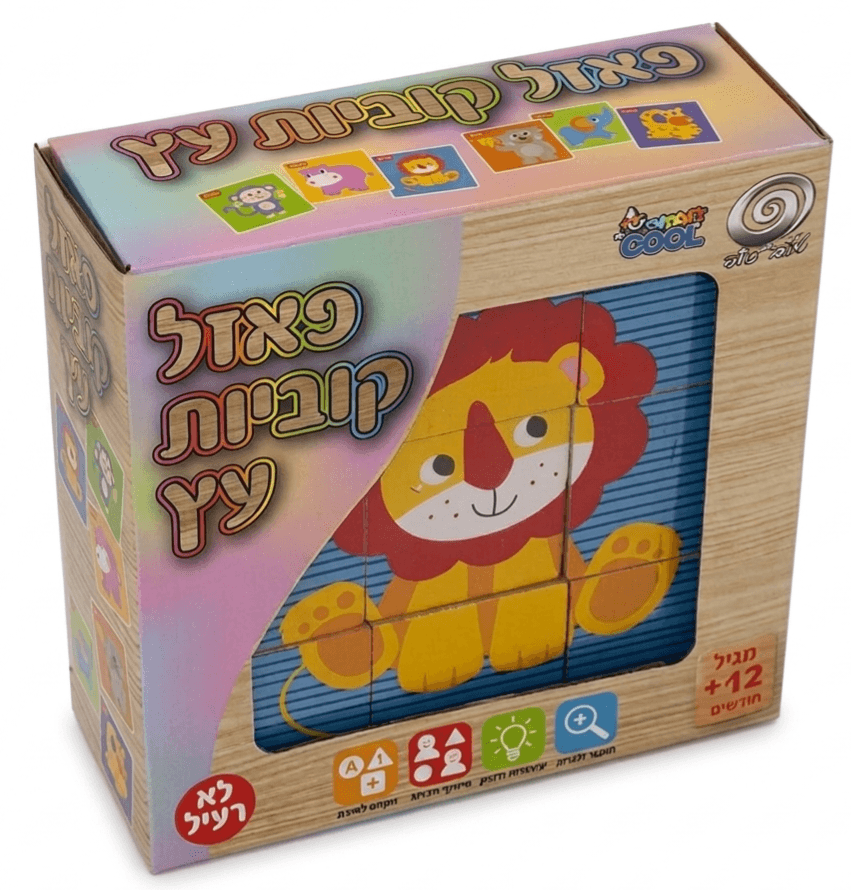 פאזל קוביות מעץ - תמונה 1