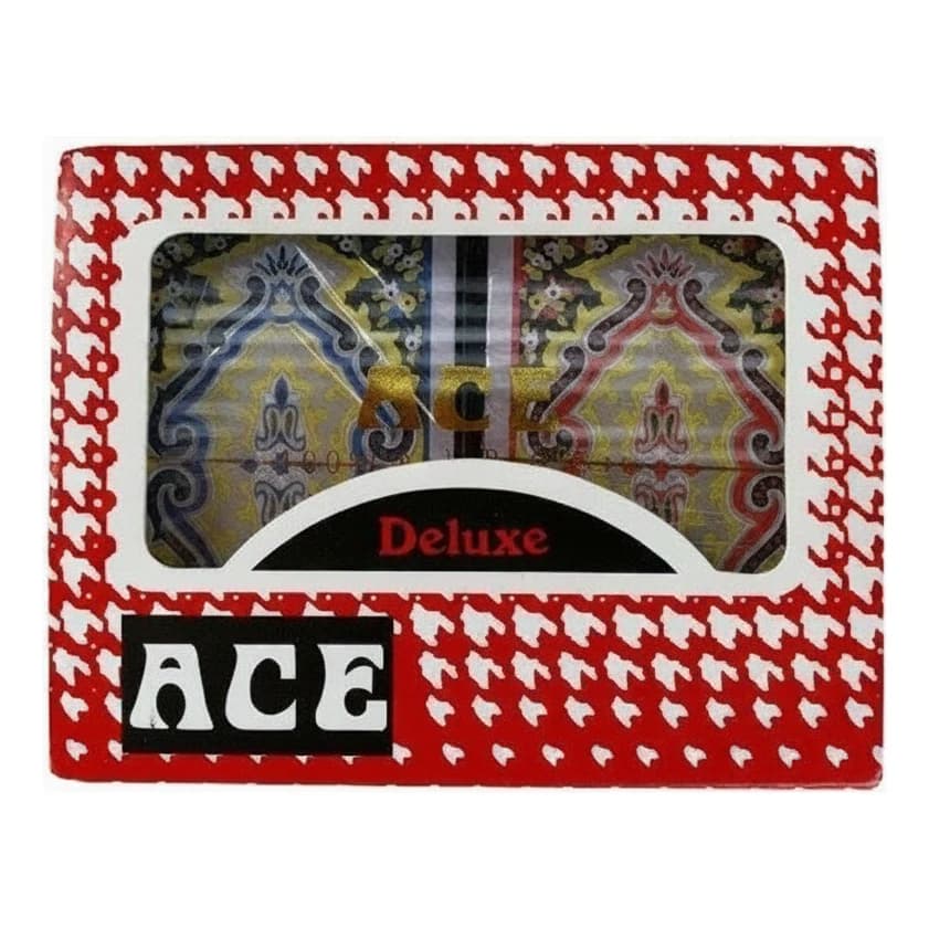 מארז שתי חפיסות קלפים ACE Deluxe מפלסטיק עמיד עבה במיוחד - תמונה 1