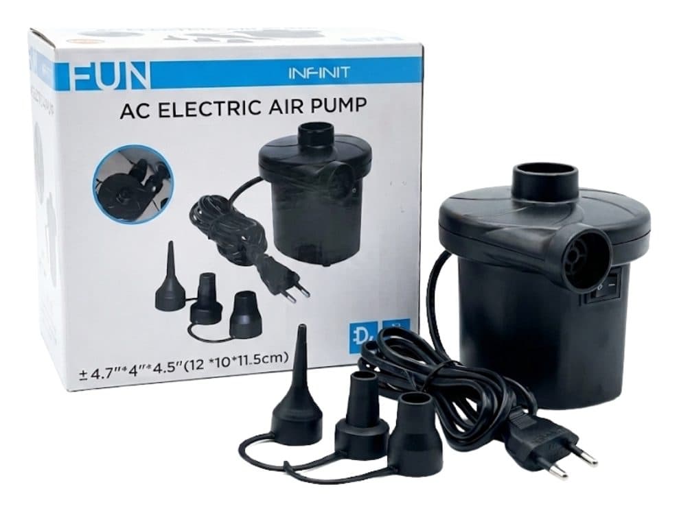 משאבת אוויר חשמלית ביתית 220V - 3 מתאמי ניפוח - תמונה 1