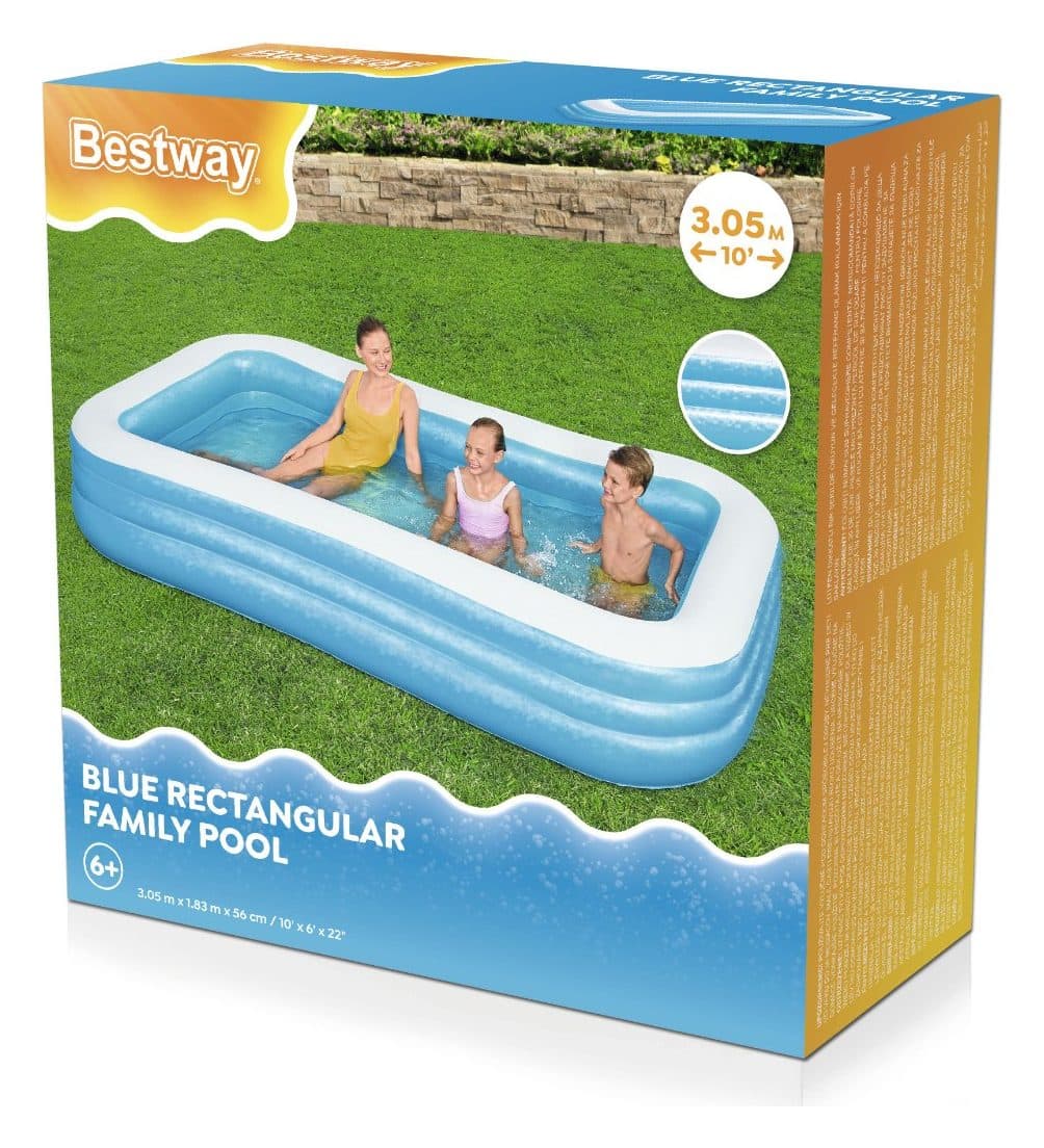 בריכה מתנפחת מלבנית Bestway 305x183x46 ס"מ - תמונה 1