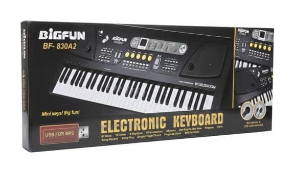 סינתיסייזר Bigfun BF-830A2 עם 61 קלידים ומיקרופון - תמונה 1