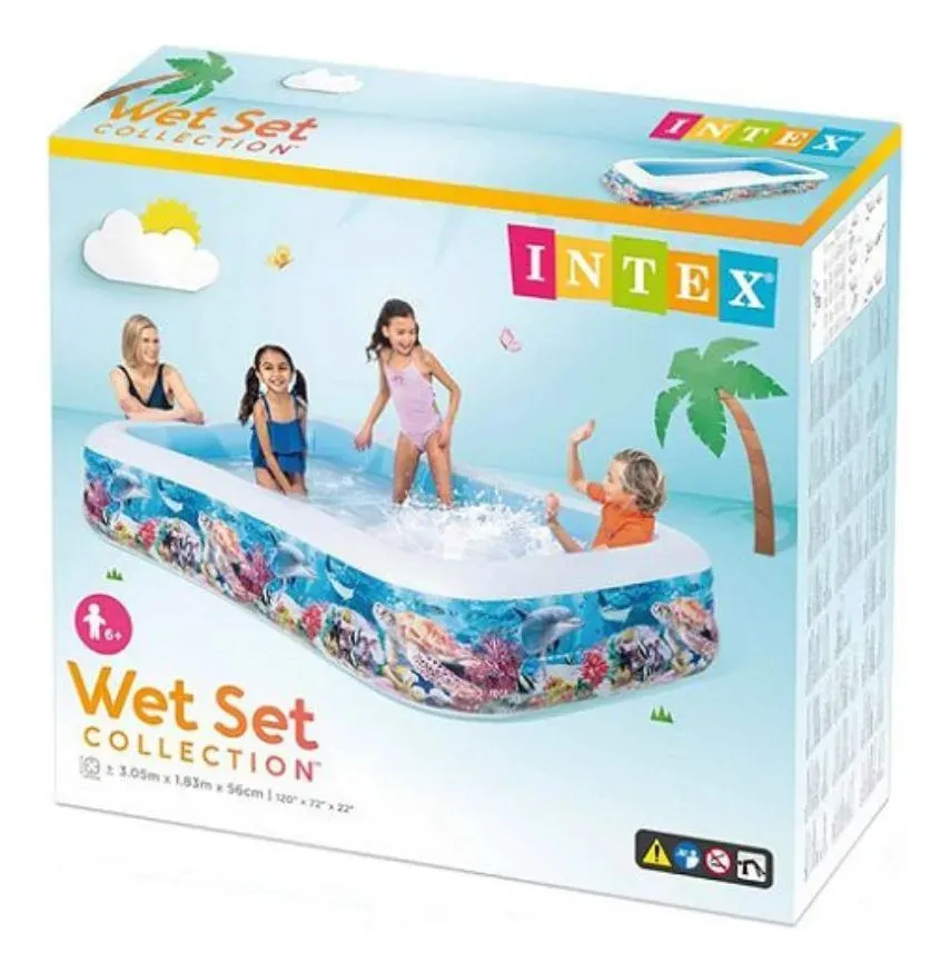 בריכה מלבנית Intex בגודל 305x183x56 ס"מ - תמונה 1