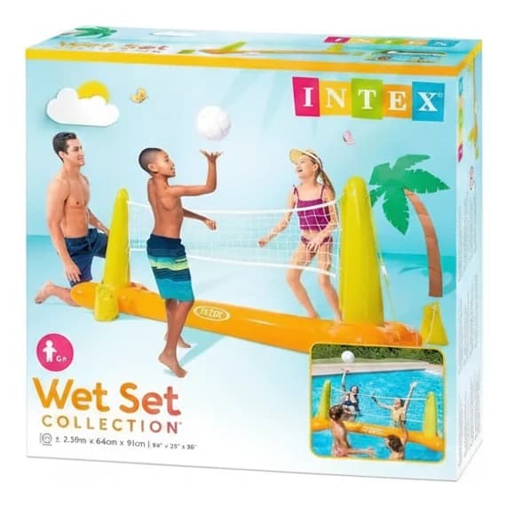 ערכת משחק כדורעף צף לבריכה Intex - תמונה 1