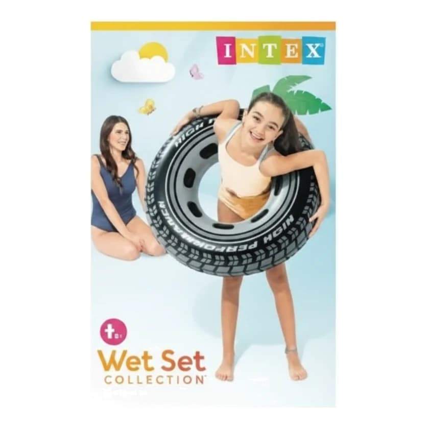 גלגל ים טייר שחור Intex 91 ס"מ - תמונה 1