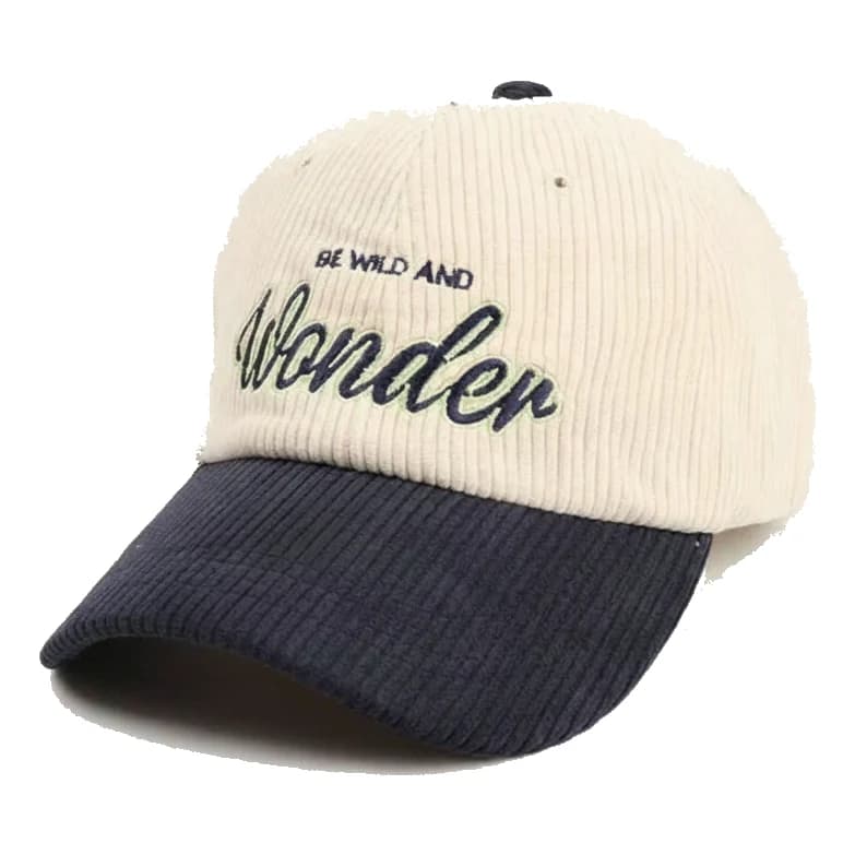 כובע מצחיה קורדרוי Wonder לבן - תמונה 1
