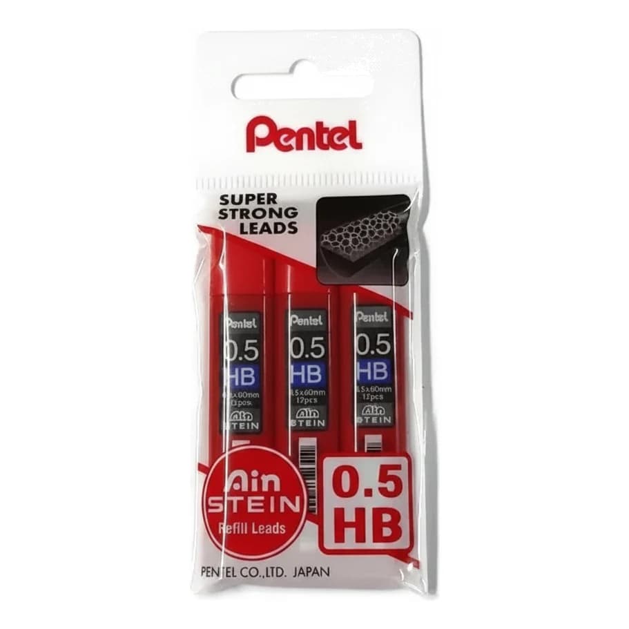 עופרות פנטל AIN STAIN – חבילת HB 0.5 מ"מ - תמונה 1