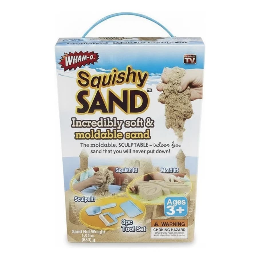 חול קינטי Squishy Sand 680 גרם עם 3 כלי עבודה – PlaySmart - תמונה 1