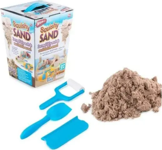חול קינטי Squishy Sand 680 גרם עם 3 כלי עבודה – PlaySmart - תמונה 2